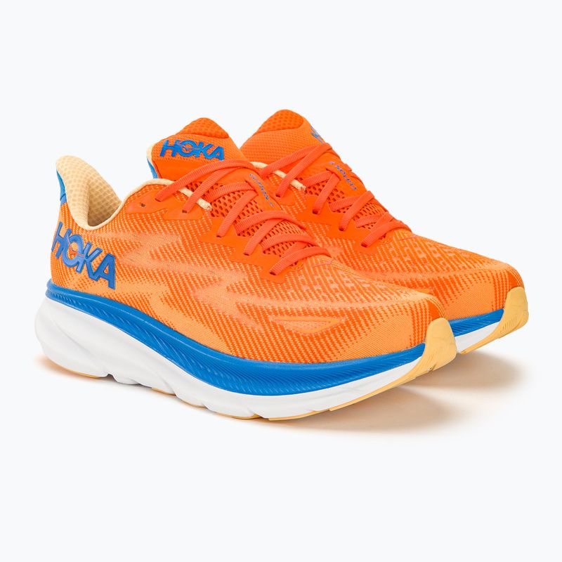 Herren Laufschuhe HOKA Clifton 9 Wide vibrant orange/impala 4