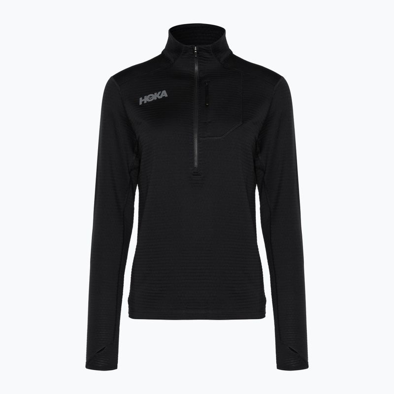 Lauf Sweatshirt Hoodie Damen HOKA 1/2 Zip black