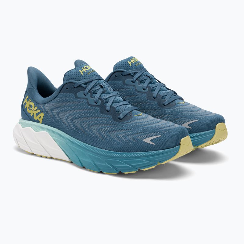 HOKA Herren Laufschuhe Arahi 6 Blau-Stahl/Sonnenlicht Ozean 4