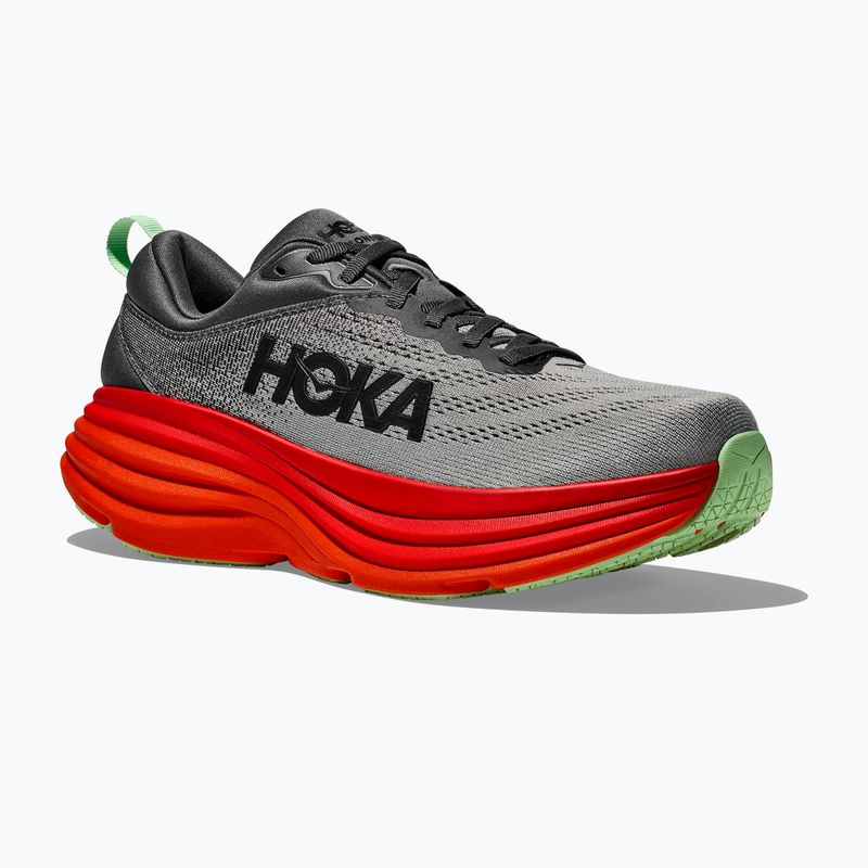 Herren HOKA Bondi 8 castlerock/flame Laufschuhe 7