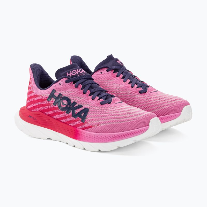 Damen Laufschuhe HOKA Mach 5 Himbeere/Erdbeere 4