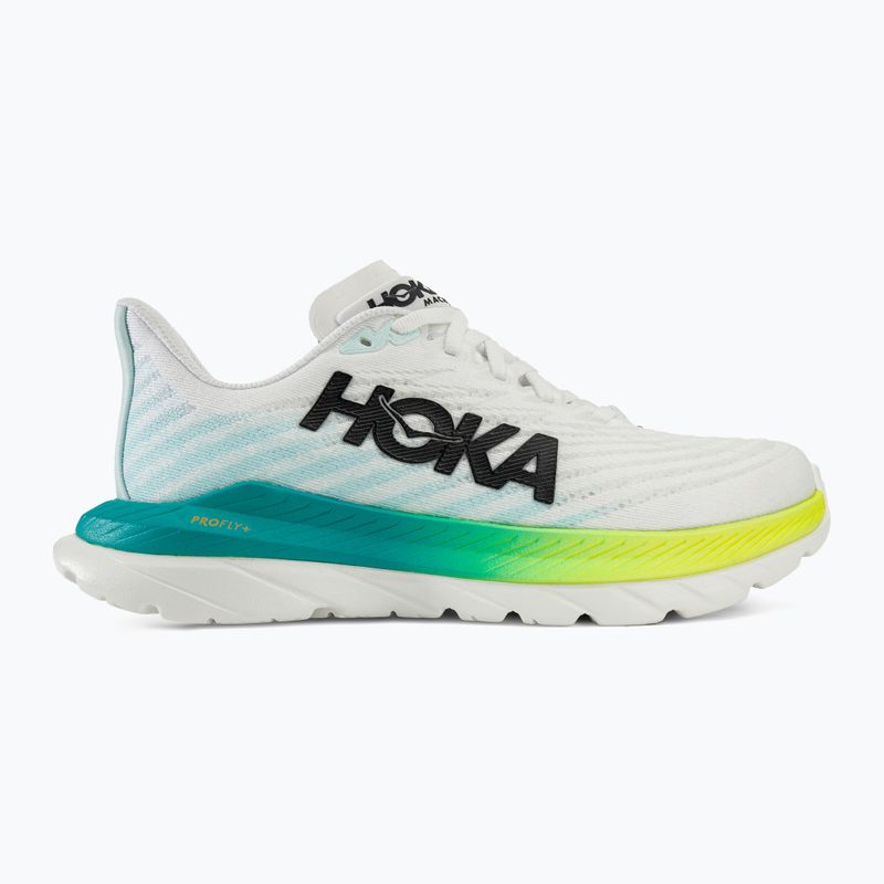 Damen Laufschuhe HOKA Mach 5 weiß/blau Glas 2