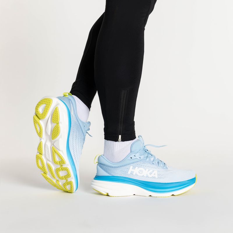 Herren HOKA Bondi 8 Wide airy blau/diva blau Laufschuhe 2