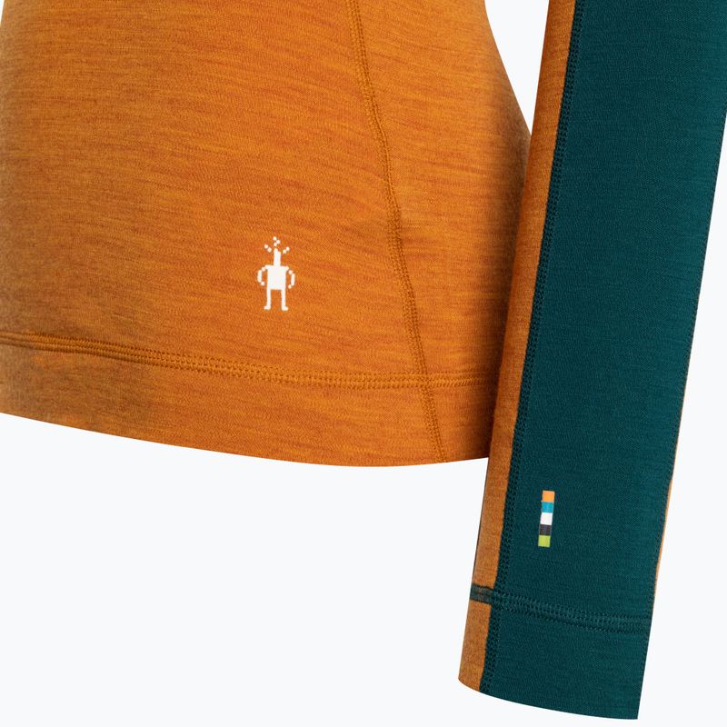 Damen-Thermoaktivshirt Smartwool Merino Baselayer Colorblock 1/4 Zip Boxed marmalade heather 6
