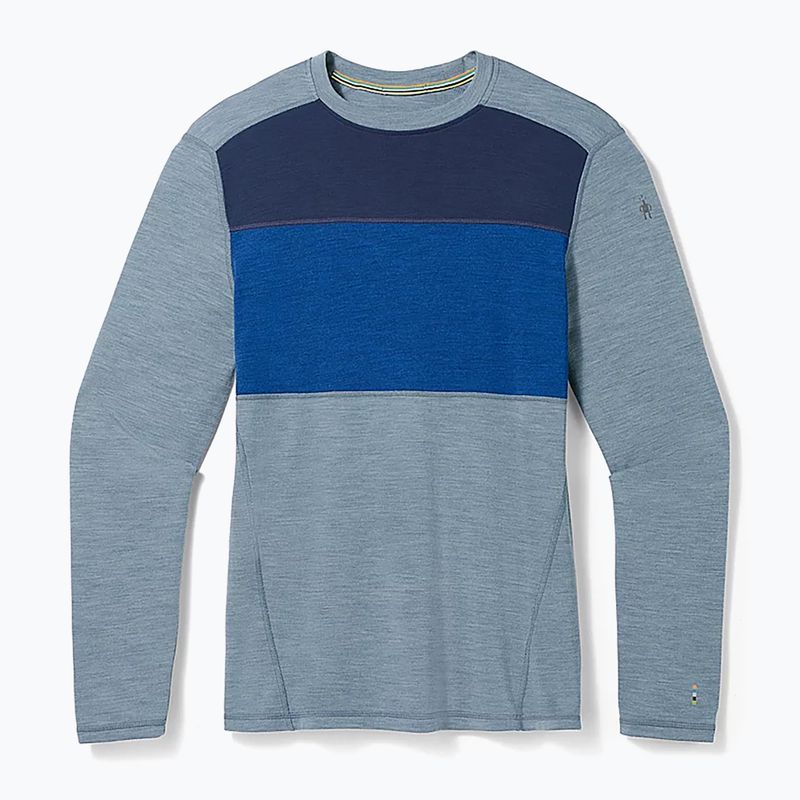 Herren Thermoaktiv-Funktionsshirt Smartwool Thermal Merino Baselayer Colorblock Crew Boxed pewter blue 3