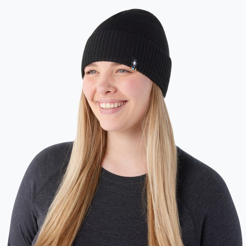Smartwool Fleece gefütterte Mütze schwarz 2