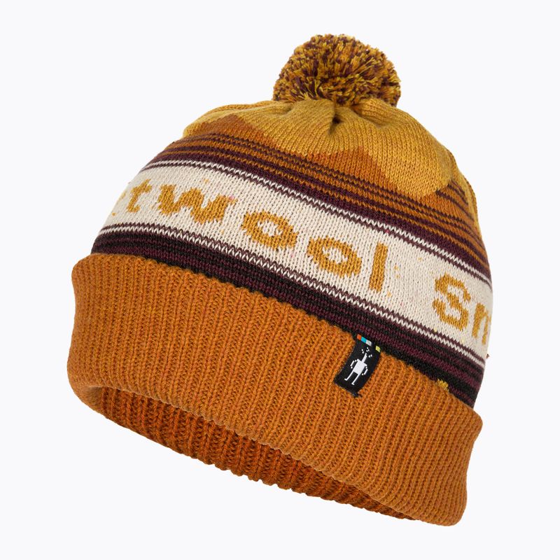 Smartwool Knit Winter Pattern POM Honig Gold Heather Mütze