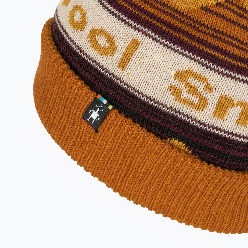 Smartwool Knit Winter Pattern POM Honig Gold Heather Mütze