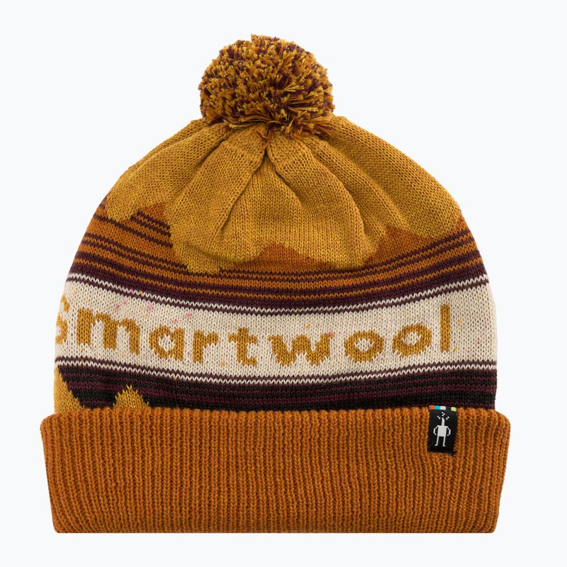 Smartwool Knit Winter Pattern POM Honig Gold Heather Mütze