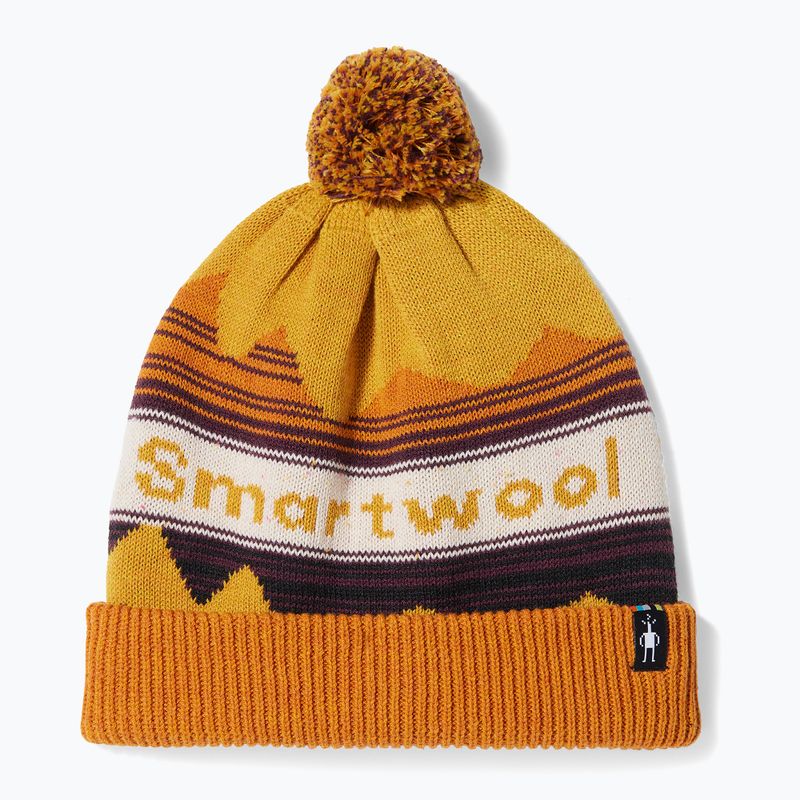 Smartwool Knit Winter Pattern POM Honig Gold Heather Mütze