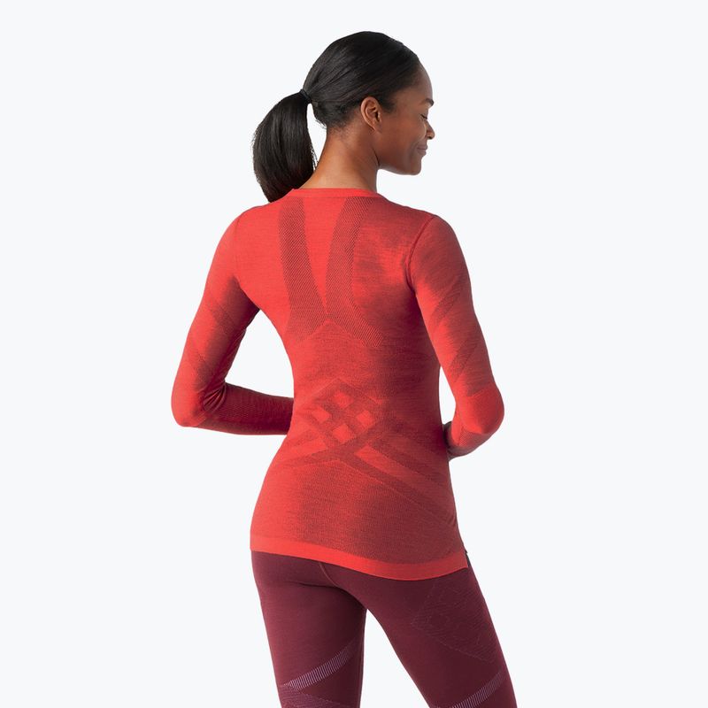 Damen-Thermoaktivshirt Smartwool Intraknit Thermal Merino Baselayer Crew scarlet/black 6