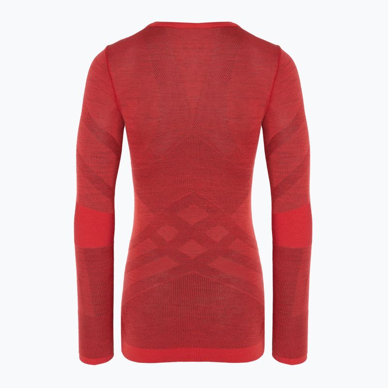 Damen-Thermoaktivshirt Smartwool Intraknit Thermal Merino Baselayer Crew scarlet/black 2