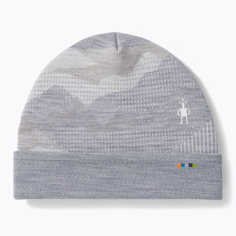 Smartwool Merino Reversible Cuffed hellgrau Berglandschaft Mütze 6