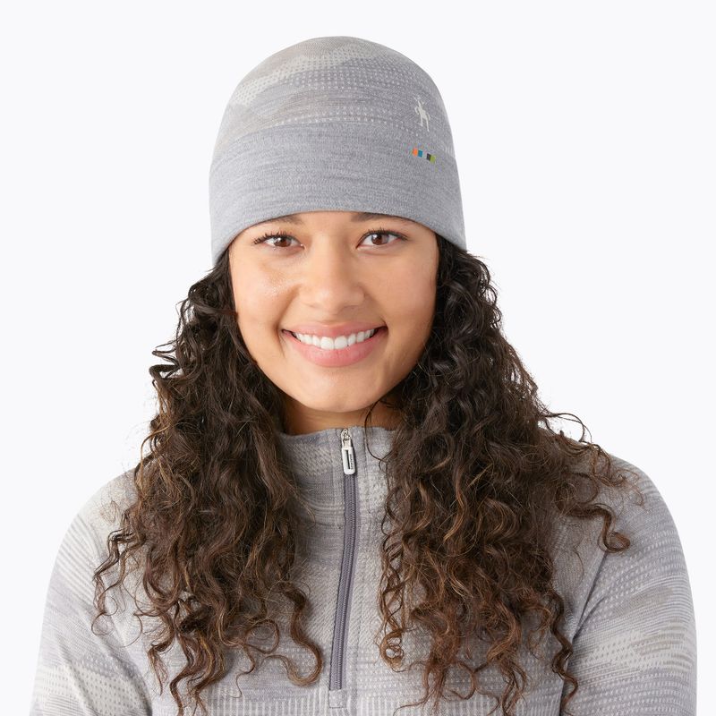 Smartwool Merino Reversible Cuffed hellgrau Berglandschaft Mütze 8