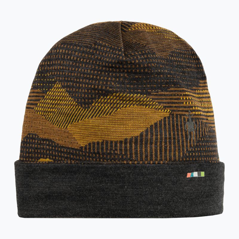 Smartwool Merino Reversible Cuffed Holzkohle mtn scape cap