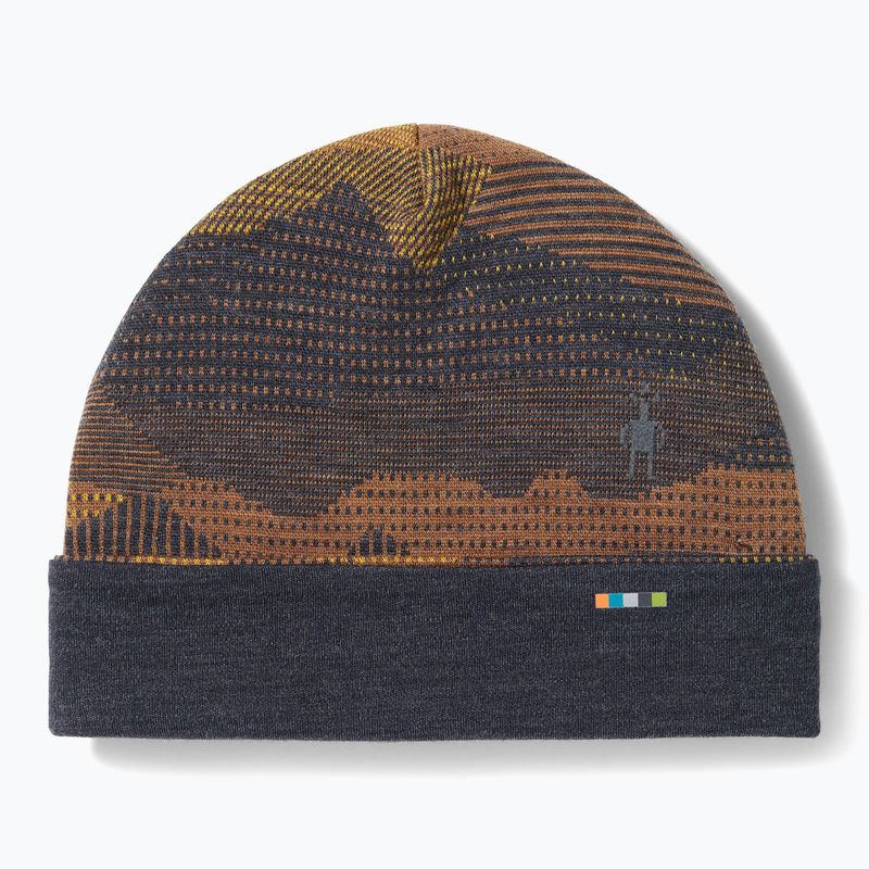 Smartwool Merino Reversible Cuffed Holzkohle mtn scape cap