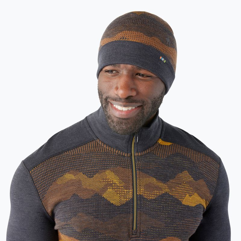 Smartwool Merino Reversible Cuffed Holzkohle mtn scape cap