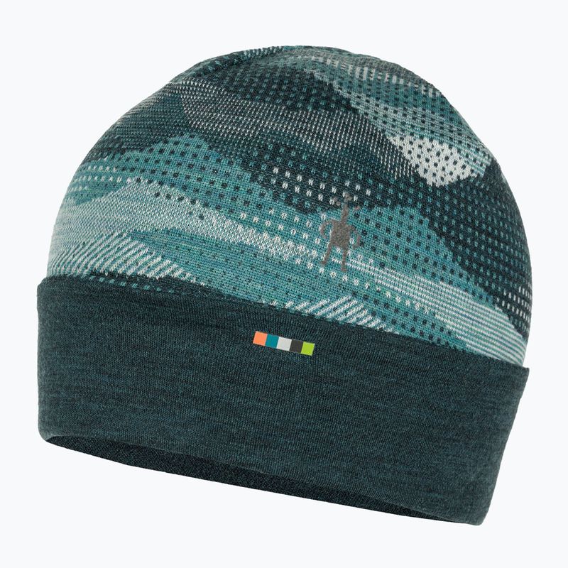 Smartwool Merino Reversible Cuffed Mütze twilight blue mtn scape