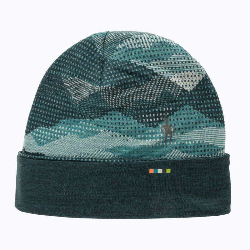 Smartwool Merino Reversible Cuffed Mütze twilight blue mtn scape
