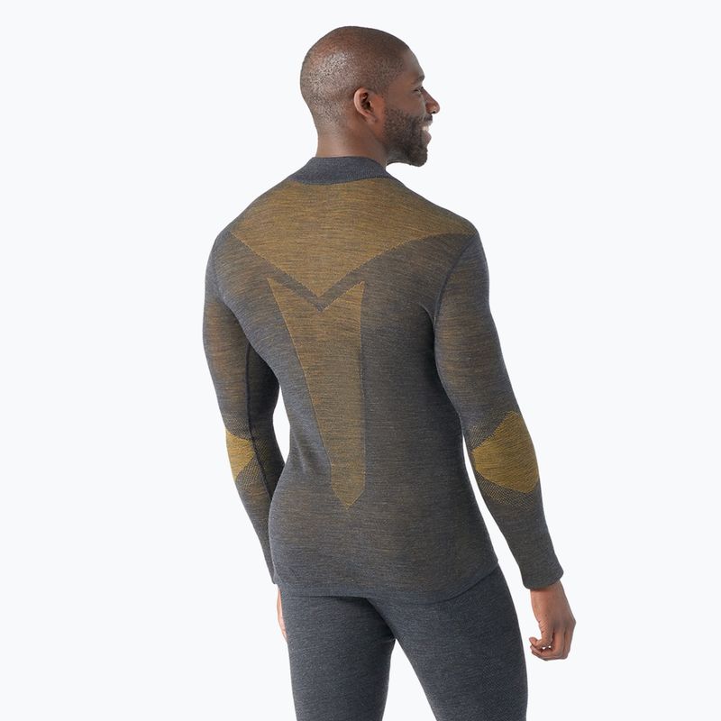 Thermoaktives Herren-Sweatshirt Smartwool Intraknit Thermal Merino Baselayer 1/4 Zip charcoal/gold 2