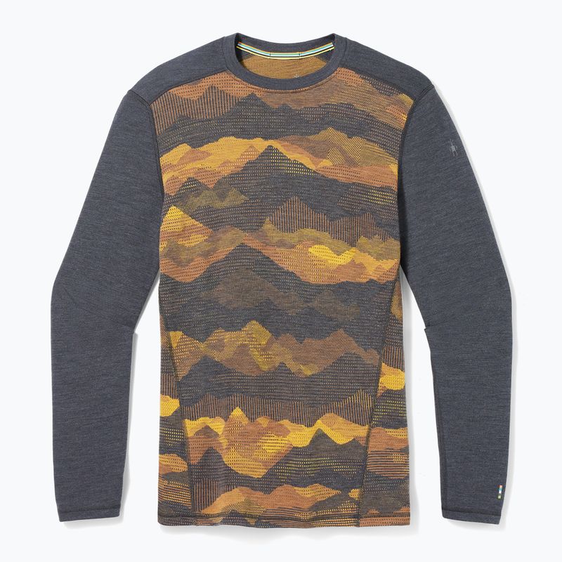 Thermoaktives Herren-Sweatshirt Smartwool Merino 250 Baselayer Crew Boxed charcoal mtn scape 6