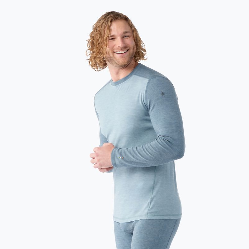 Herren Smartwool Merino 250 Baselayer Crew Boxed zinnblau-bleihaltiges Thermo-T-Shirt