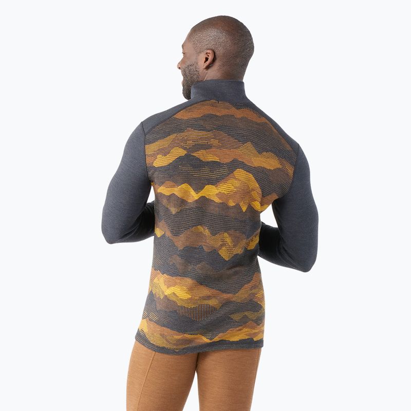 Thermoaktives Herren-Sweatshirt Smartwool Merino 250 Baselayer 1/4 Zip Boxed charcoal mtn scape 2
