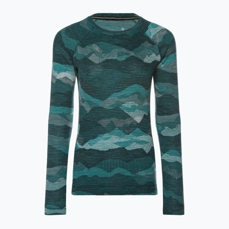 Damen-Thermoaktivshirt Smartwool Merino 250 Baselayer Crew Boxed twilight blue mtn scape 3