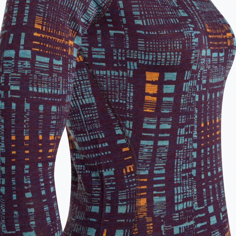 Damen Smartwool Merino 250 Baselayer Crew Boxed Thermo-Longsleeve lila iris digi plaid 5