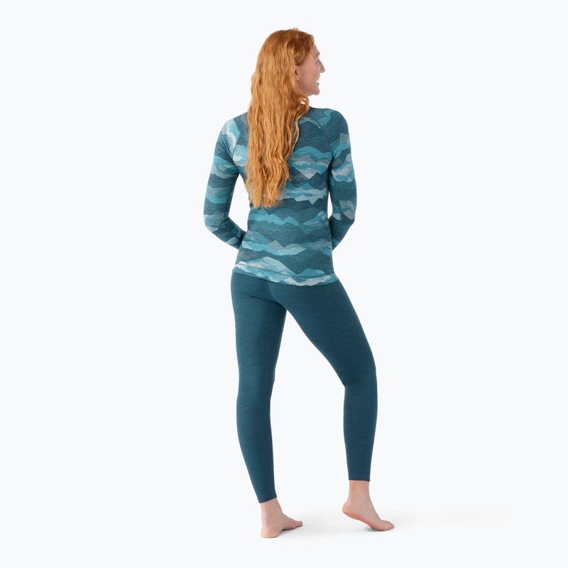 Damen-Thermoaktivshirt Smartwool Merino 250 Baselayer Crew Boxed twilight blue mtn scape 2