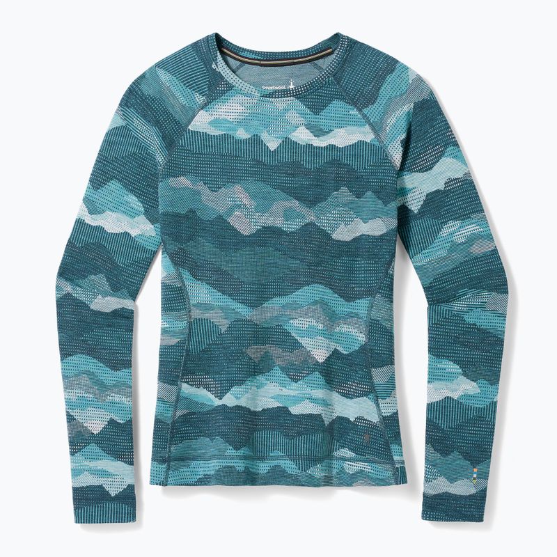 Damen-Thermoaktivshirt Smartwool Merino 250 Baselayer Crew Boxed twilight blue mtn scape 6