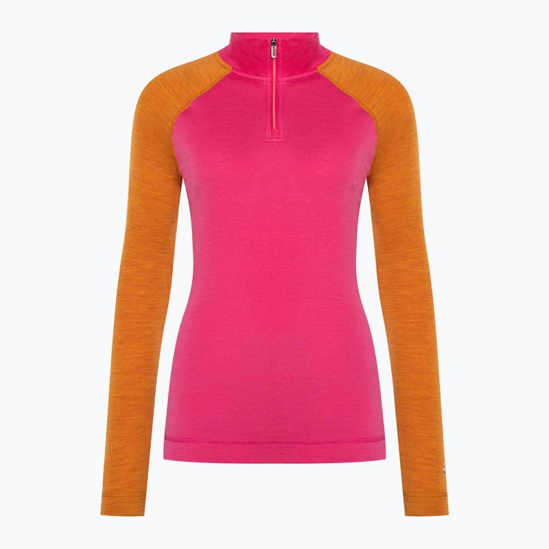 Damen Smartwool Classic Thermal Merino Baselayer 1/4 Zip Boxed Power Pink Longsleeve 3