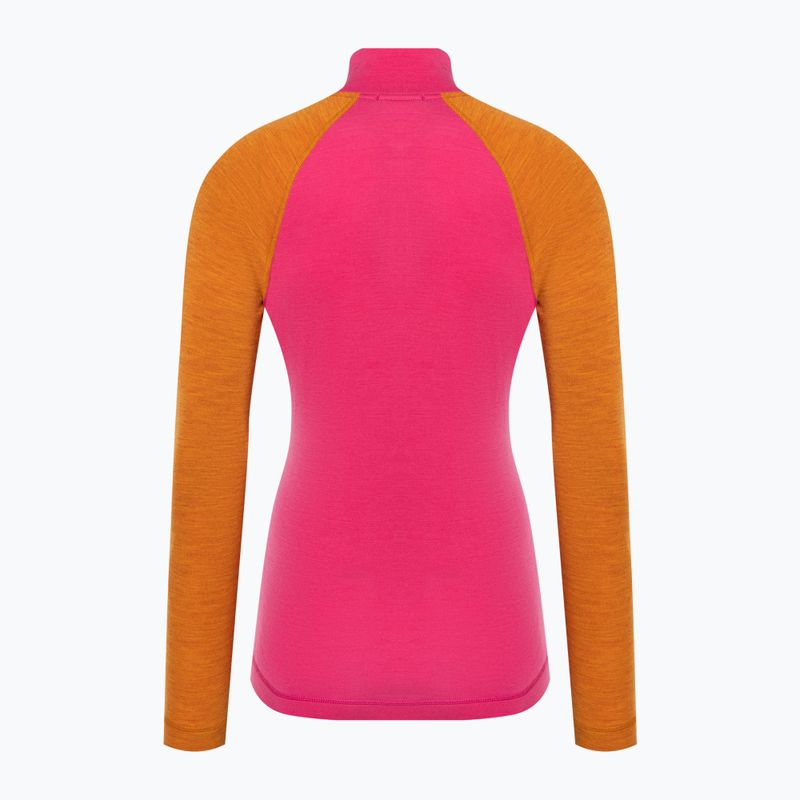 Damen Smartwool Classic Thermal Merino Baselayer 1/4 Zip Boxed Power Pink Longsleeve 4