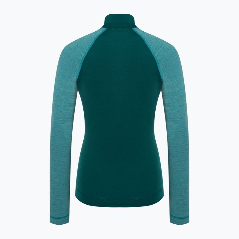 Damen Smartwool Classic Thermal Merino Baselayer 1/4 Zip Boxed Smaragd thermische Longsleeve 4