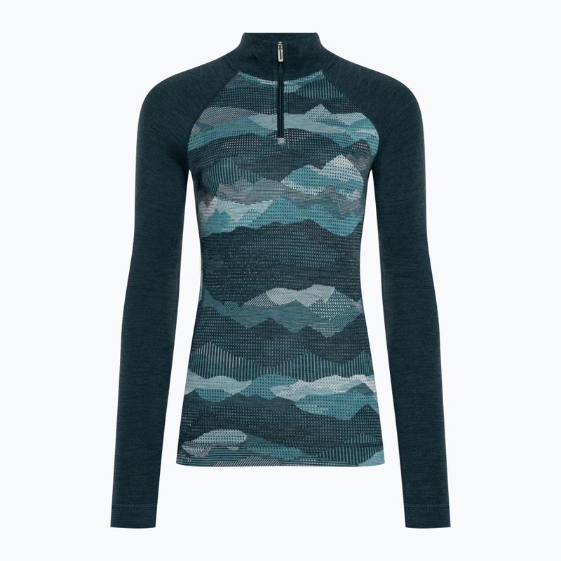Damen-Thermoaktivshirt Smartwool Classic Thermal Merino Baselayer 1/4 Zip Boxed twilight 3