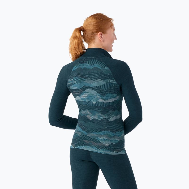 Damen-Thermoaktivshirt Smartwool Classic Thermal Merino Baselayer 1/4 Zip Boxed twilight 2
