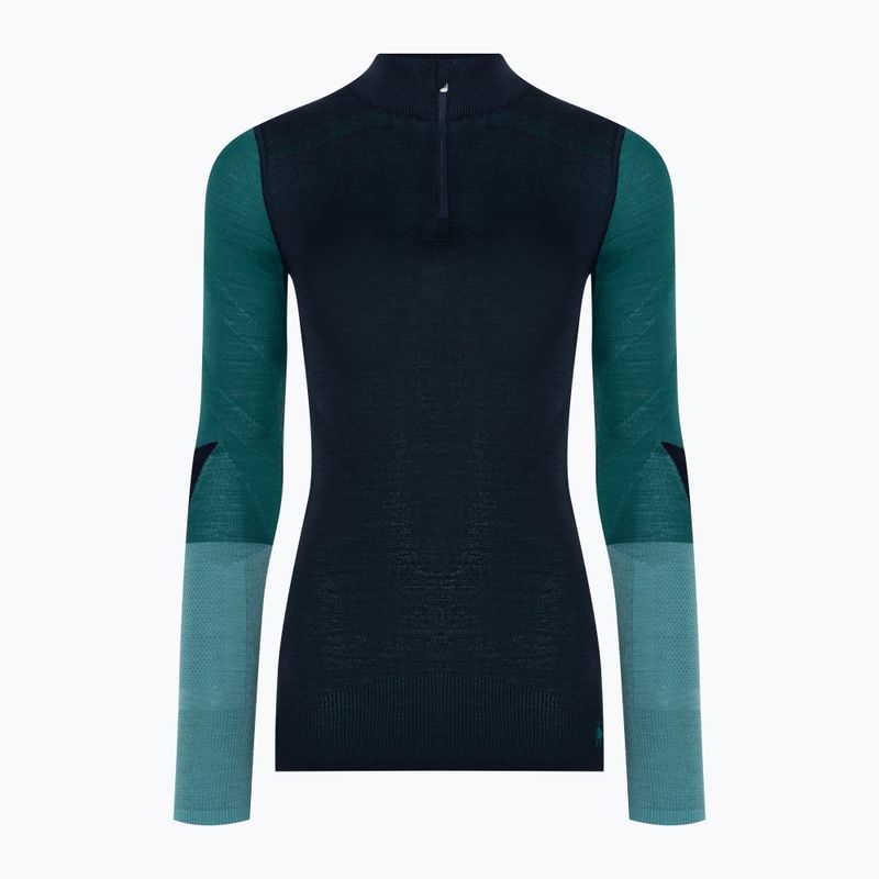 Smartwool Intraknit Thermal Merino Baselayer Damen Colorblock Langarm 1/4 deep navy 3