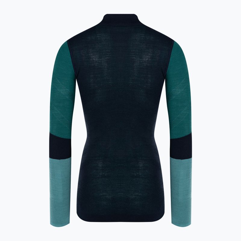 Damen-Thermoaktiv-Longsleeve Smartwool Intraknit Thermal Merino Baselayer Colorblock 1/4 Zip navy 4