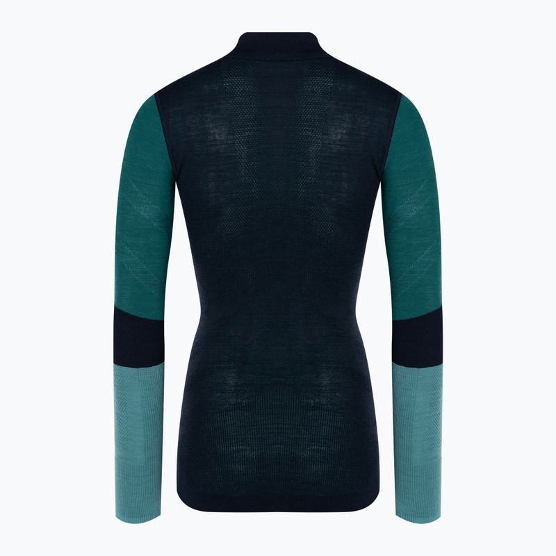 Smartwool Intraknit Thermal Merino Baselayer Damen Colorblock Langarm 1/4 deep navy 4