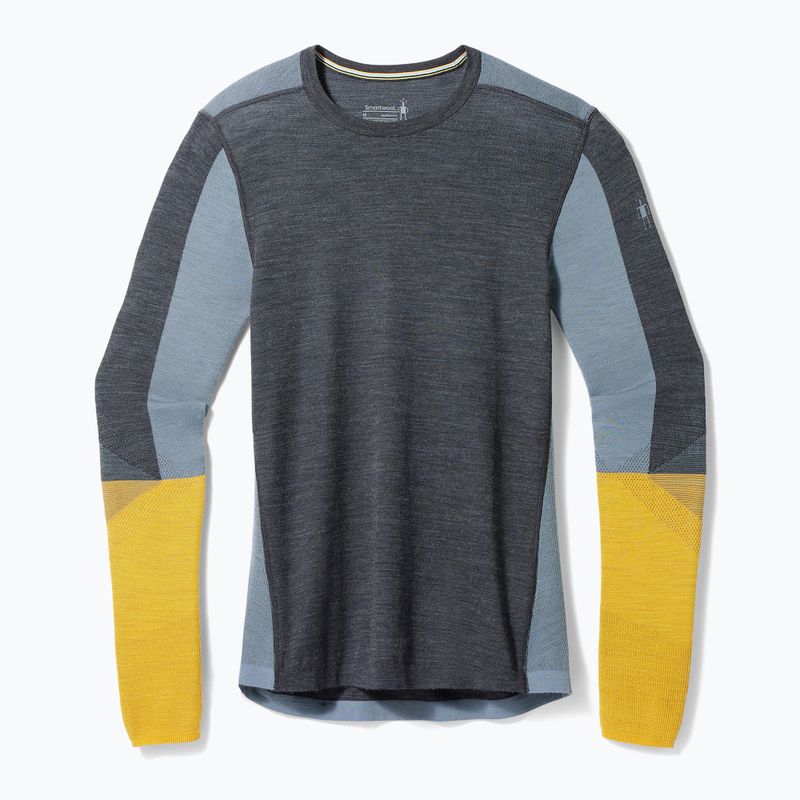 Herren Thermoaktiv-Funktionsshirt Smartwool Intraknit Thermal Merino Baselayer Colorblock Crew charcoal 3