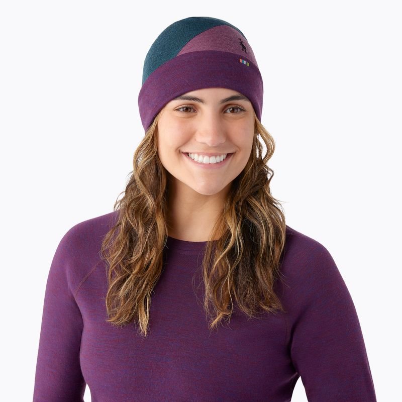 Smartwool Thermal Merino Colorblock Wintermütze twilight blue heather 5