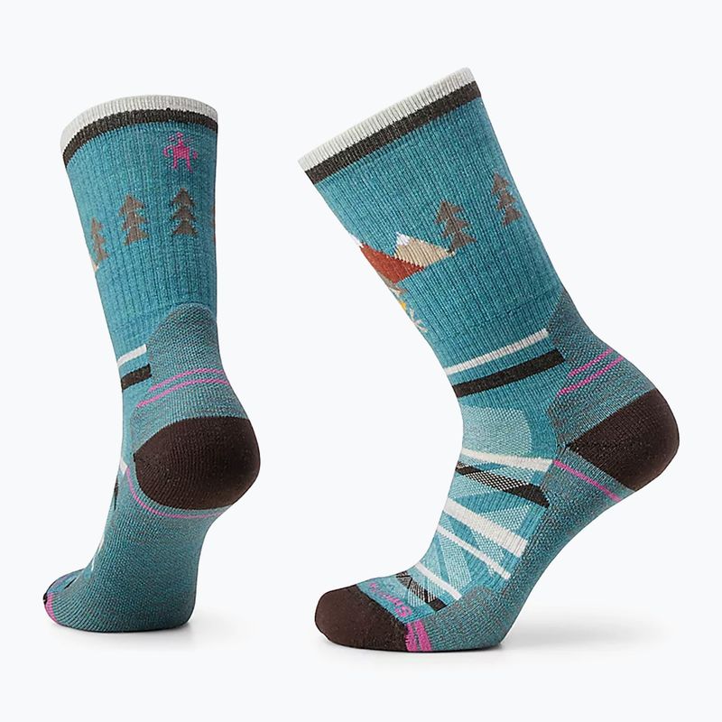 Damen Trekkingsocken Smartwool Hike Light Cushion Under The Stars Crew cascade grün