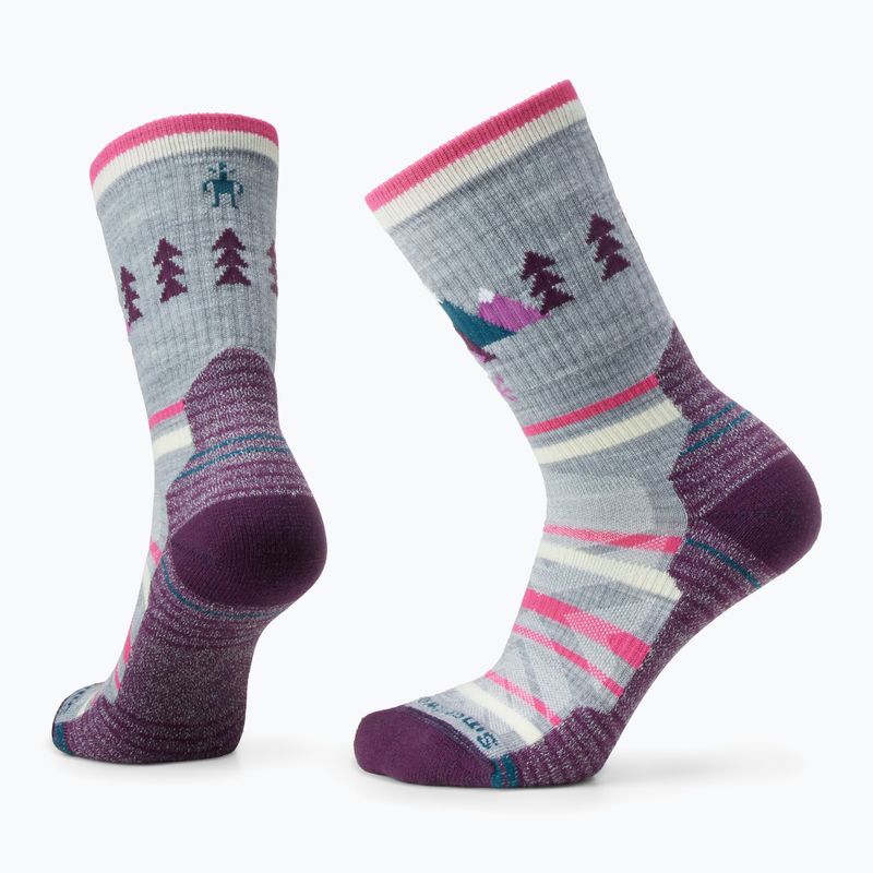 Damen Trekkingsocken Smartwool Hike Light Cushion Under The Stars Crew hellgrau
