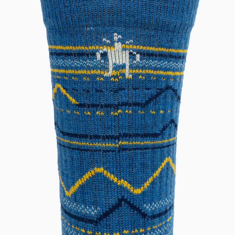 Smartwool Hike Light Cushion Mountain Pattern Crew Trekkingsocken laguna blau 3