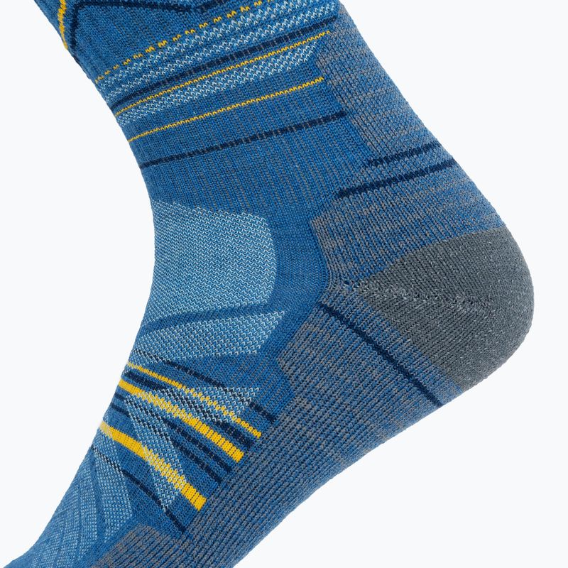 Smartwool Hike Light Cushion Mountain Pattern Crew Trekkingsocken laguna blau 4