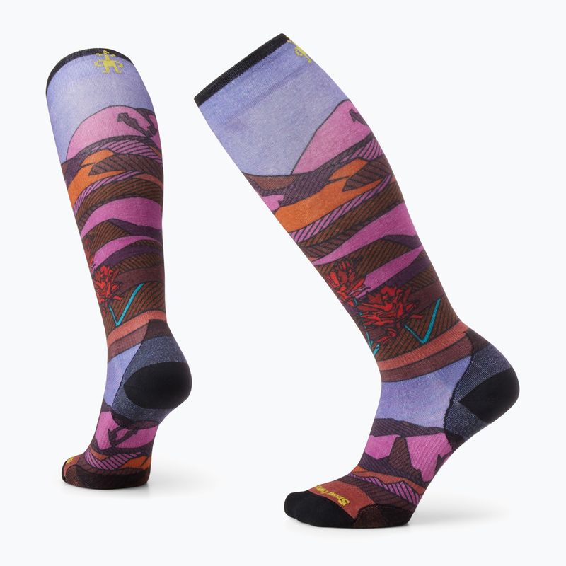 Smartwool Damen Skisocken Ski Zero Cushion Floral Field Print OTC picante