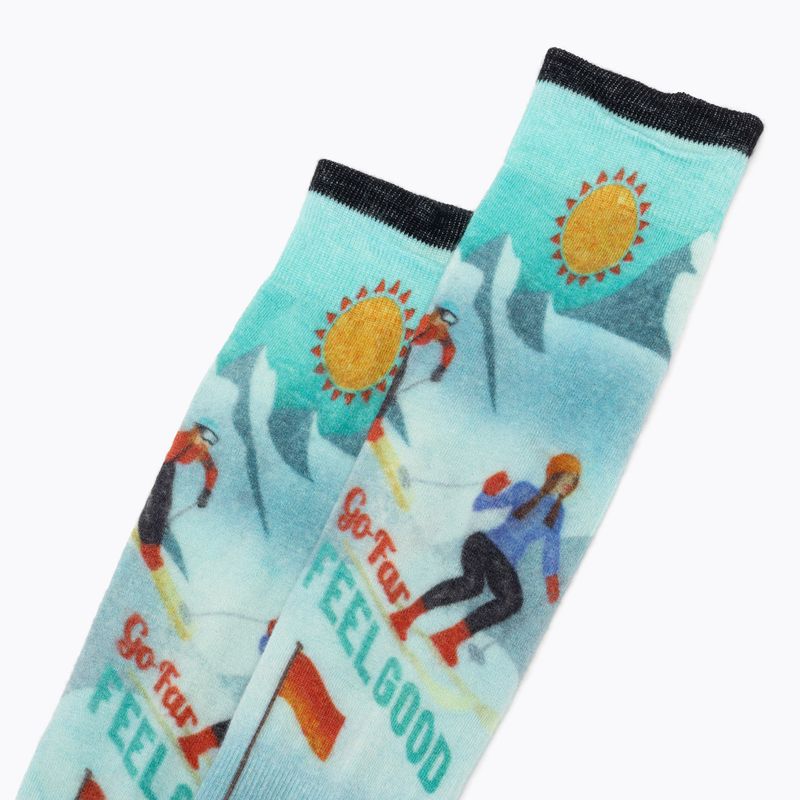Damen Smartwool Ski Targeted Cushion Snow Bunny Print OTC Capri Socken