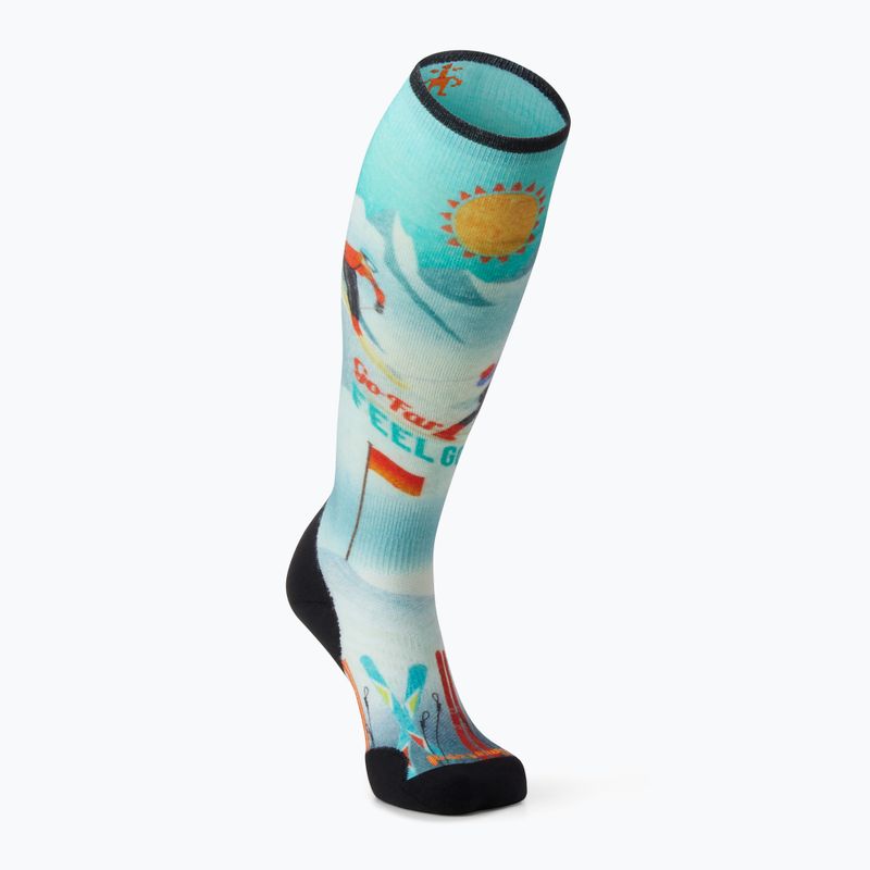 Damen Smartwool Ski Targeted Cushion Snow Bunny Print OTC Capri Socken
