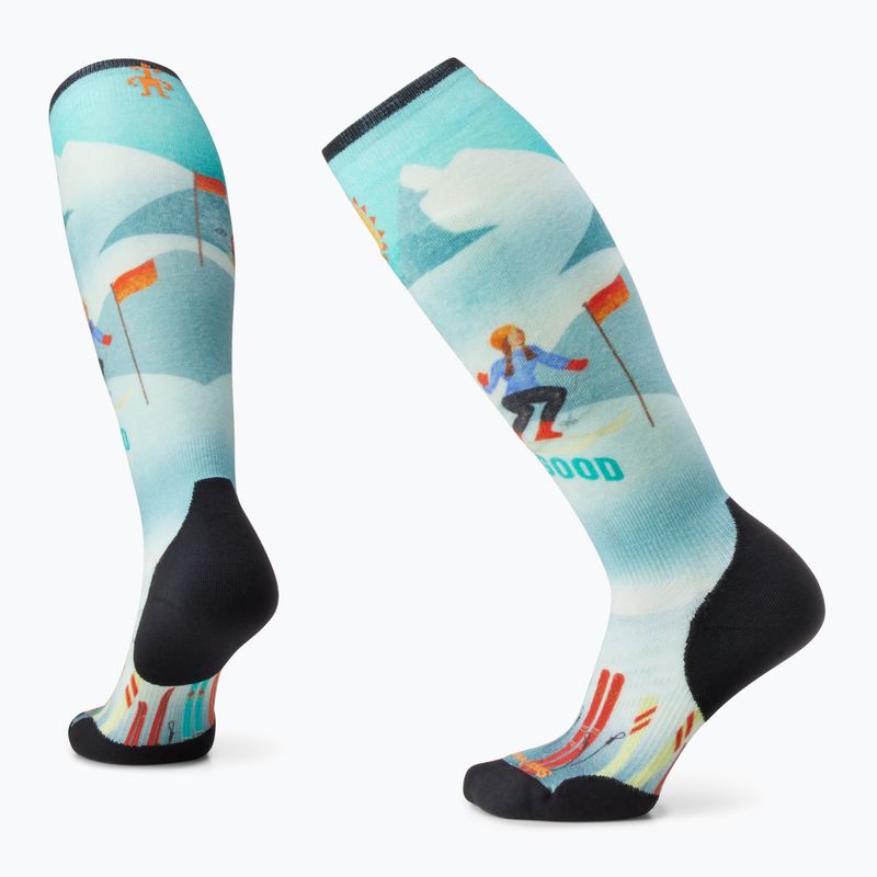 Damen Smartwool Ski Targeted Cushion Snow Bunny Print OTC Capri Socken