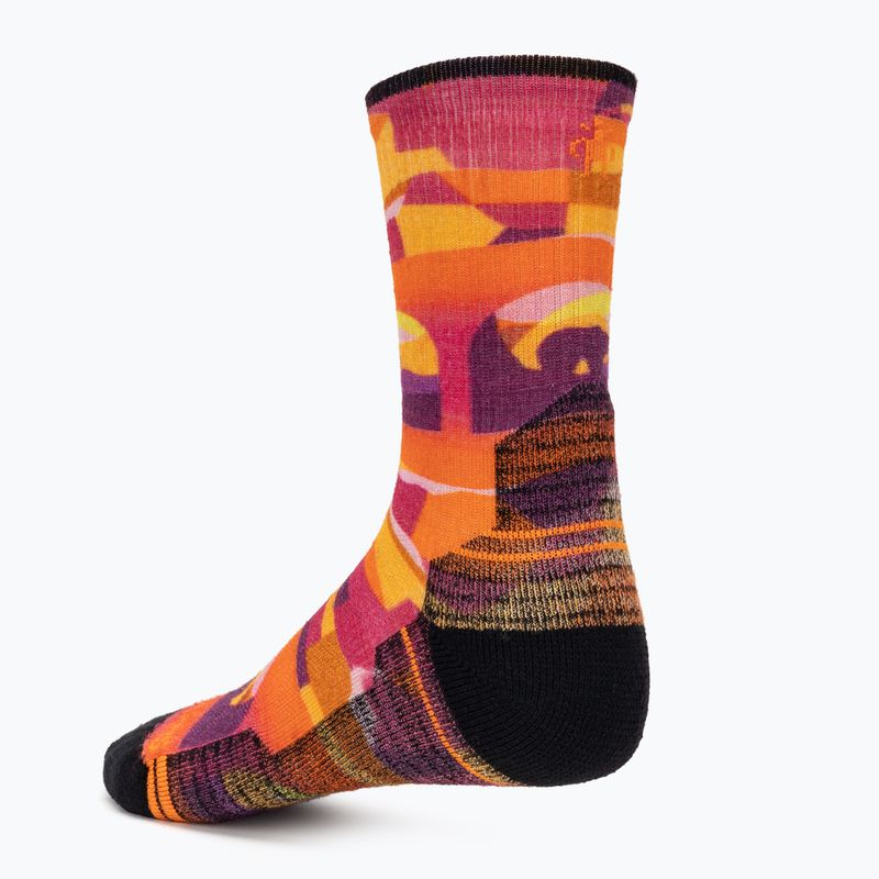 Smartwool Damen Trekkingsocken Hike Light Cushion Bear Country Print Crew orange-rost 2